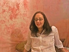 nerdy amateur brunette gets down and dirty amateur clip