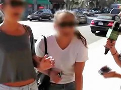 Amateur Girls Participate In Money Talks Stunt With Dildos